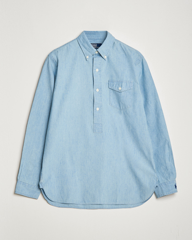Men | Denim Shirts | Polo Ralph Lauren | Chambray Popover Shirt Light Indigo