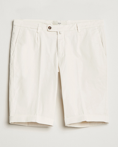 Men | Clothing | Briglia 1949 | Pleated Cotton Shorts Cream