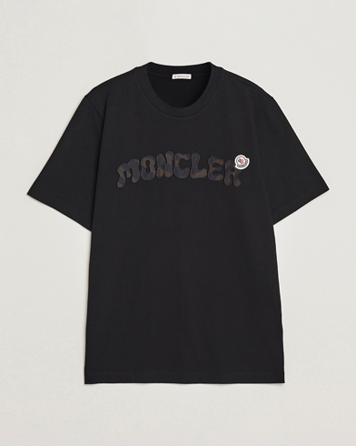 Men | Black t-shirts | Moncler | Camouflage Lettering T-Shirt Black