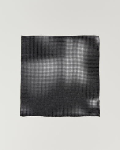 Men | Pocket Squares | Amanda Christensen | Handkerchief Dot Silk Black