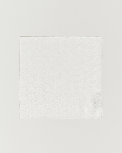 Men | Pocket Squares | Amanda Christensen | Tonal Paisley Silk Pocket Square Cream
