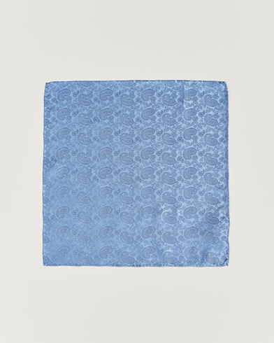 Men | Pocket Squares | Amanda Christensen | Tonal Paisley Silk Pocket Square Sky Blue