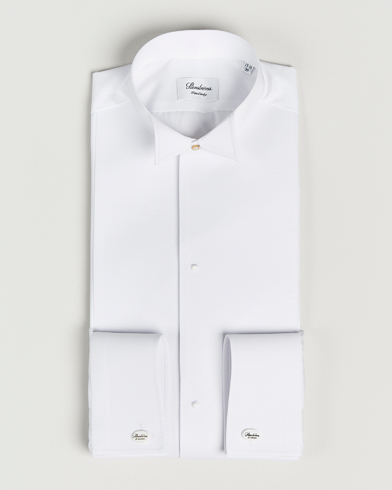 Men |  | Stenströms | Fitted Body Stand Up Collar Evening Shirt White