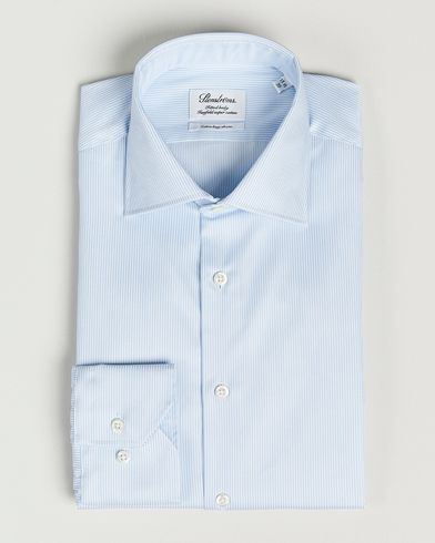 Men |  | Stenströms | Fitted Body X-Long Sleeve Shirt White/Blue