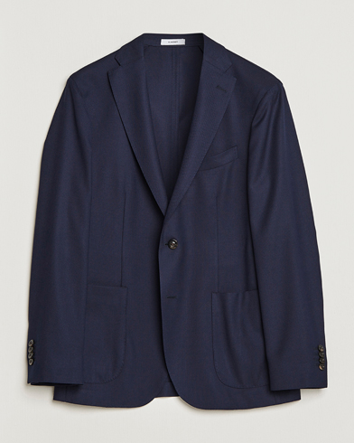 Men | Wedding Suit | Boglioli | K Jacket Wool Hopsack Classic Blazer Navy