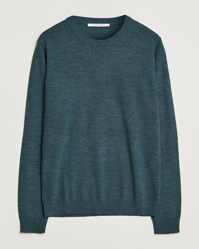 Men | Crew Neck Jumpers | A Day's March | Alagon Merino Crew Pine mel