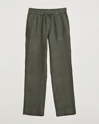 Men | Sale | A Day's March | Tamait Drawstring Linen Trousers Olive