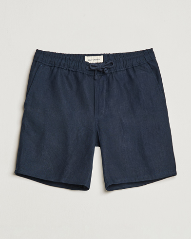 Men | A Day's March | A Day's March | Ipu Drawstring Linen Shorts Navy