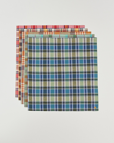 Men | Pocket Squares | BEAMS PLUS | Handkerchief 5-Pack  Multicolor Madras