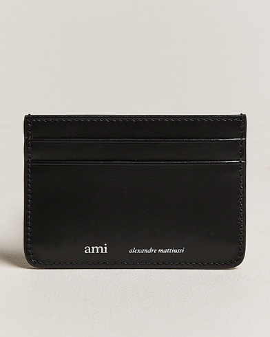 Men | Wallets | AMI | Leather Card Holder Black