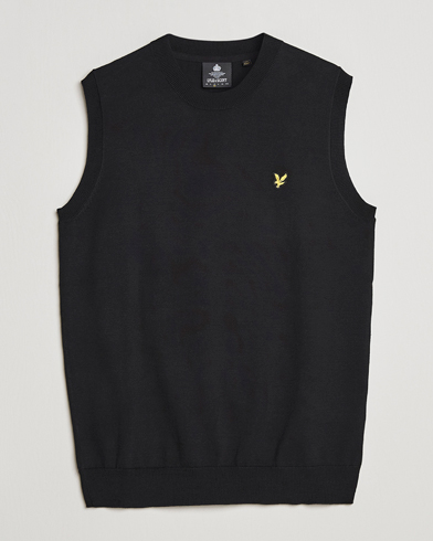 Men | Pullovers | Lyle & Scott | Cotton Vest Black