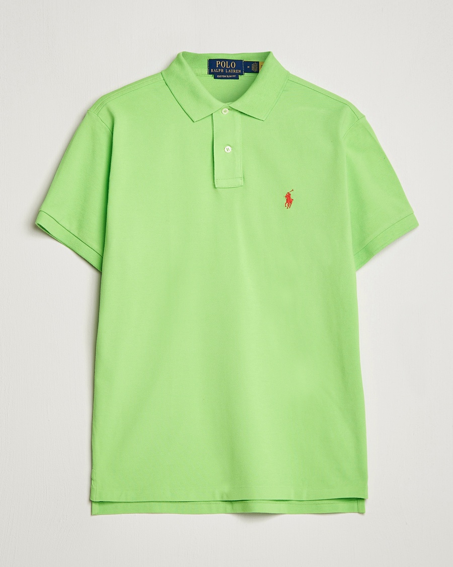 Polo Ralph Lauren Custom Slim Fit Polo Celadon Green at CareOfCarl.com