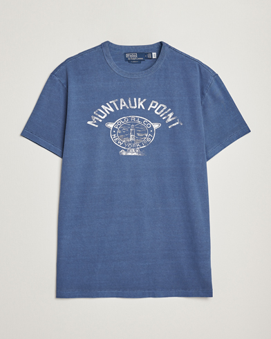 Men |  | Polo Ralph Lauren | Graphic Logo Jerset Crew Neck T-Shirt Earth Blue