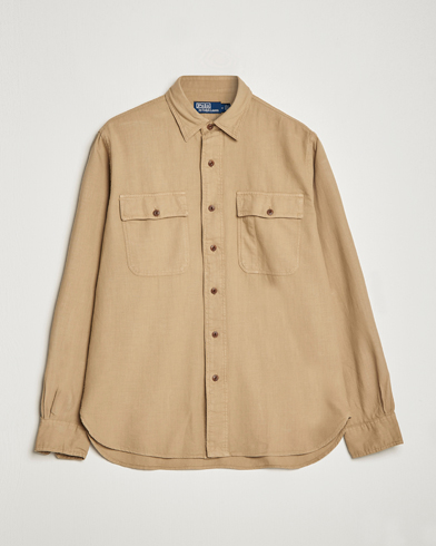 Men | Overshirts | Polo Ralph Lauren | Cotton Overshirt Vintage Khaki