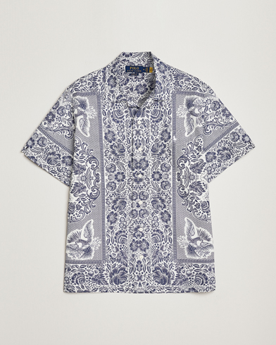 Men | Short Sleeve Shirts | Polo Ralph Lauren | Printed Paisley Short Sleeve Shirt Blue
