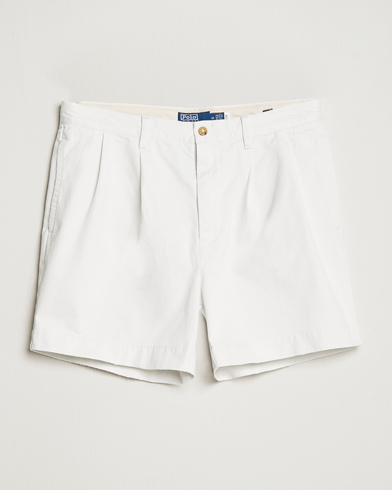 Men | Shorts | Polo Ralph Lauren | Twill Pleated Regatta Shorts Deckwash White
