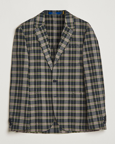 Men | Blazers | Polo Ralph Lauren | Cotton Madras Checked Blazer Navy/Olive/Burgundy