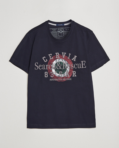 Men | Short Sleeve T-shirts | Aeronautica Militare | Cotton T-Shirt Navy