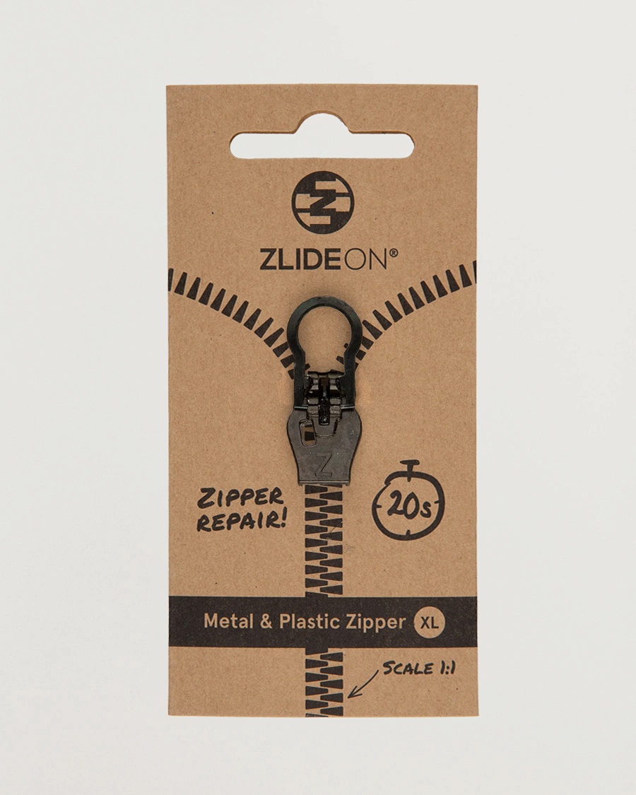 ZlideOn Metal & Plastic Zipper Black – Black