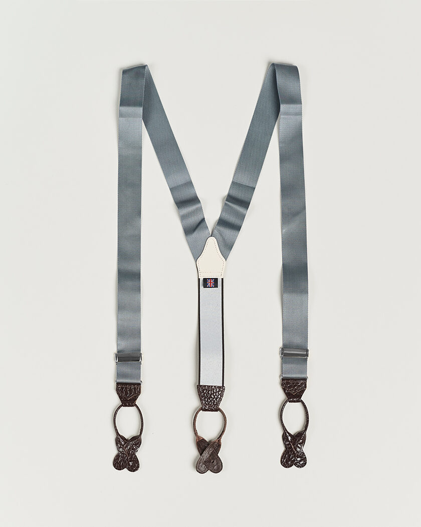 Albert Thurston Elastic Ribbed Rigid Braces 35mm Dove Grey – Grey