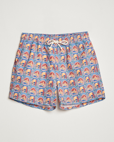 Men | Ripa Ripa | Ripa Ripa | Printed Swimshorts Orange/Light Blue