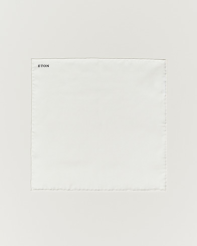 Men | Eton | Eton | Silk Pocket Square White
