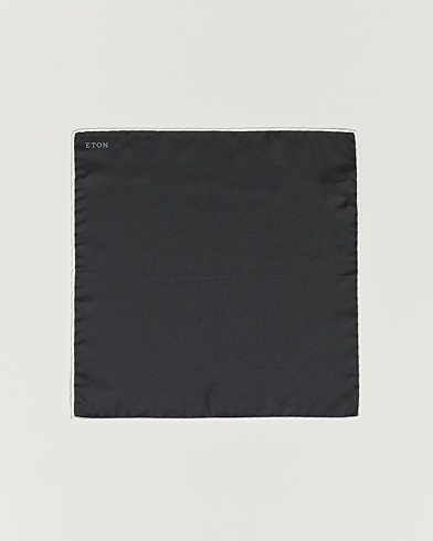 Men | Eton | Eton | Silk Pocket Square Black