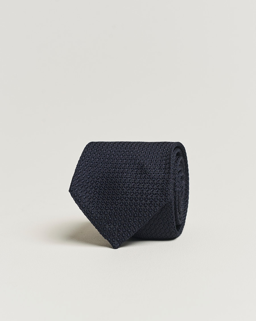 Eton Grenadine Tie Dark Blue – Blue