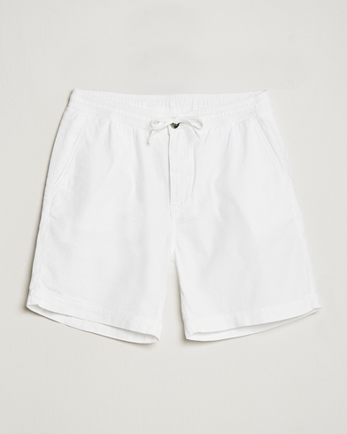 Men | The Linen Closet | Morris | Fenix Linen Drawstring Shorts White