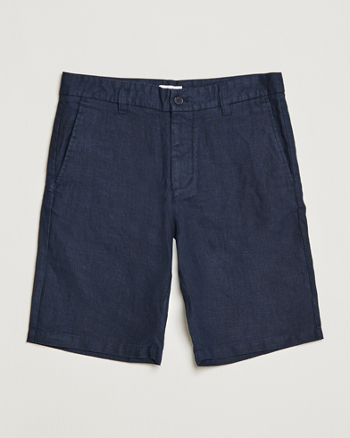 Men |  | NN07 | Crown Linen Shorts Navy