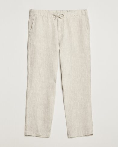 Men | NN07 | NN07 | Keith Drawstring Linen Trousers Oat