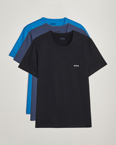 Men |  | BOSS BLACK | 3-Pack Crew Neck T-Shirt Navy/Blue/Black