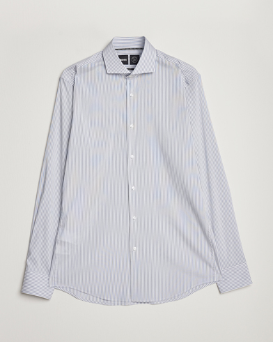 Men | Sale clothing | BOSS BLACK | Hank 4-Way Striped Stretch Shirt Open Blue