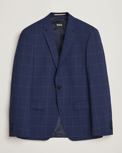 Men |  | BOSS BLACK | Huge Checked Suit Blazer Dark Blue