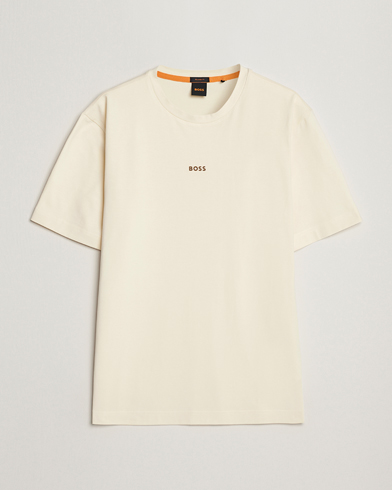 Men | What's new | BOSS ORANGE | Tchup Logo Crew Neck T-Shirt Light Beige
