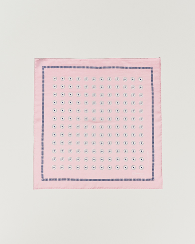 Men |  | E. Marinella | Printed Silk Pocket Square Pink