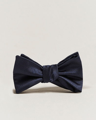 Men | Bow Ties | E. Marinella | Silk Bow Tie Navy Satin