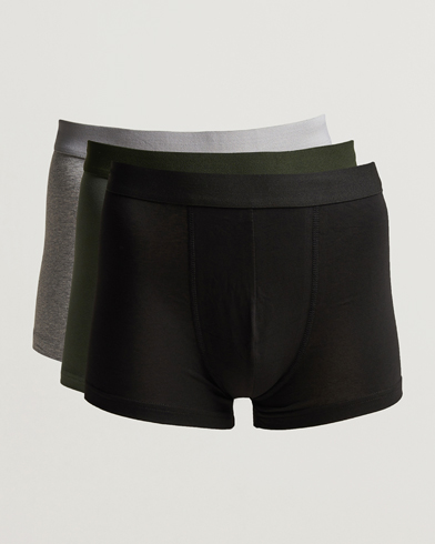 Men | Underwear | Bread & Boxers | 3-Pack Boxer Brief Black/Grey/Forest Green