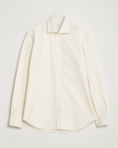 Men |  | Mazzarelli | Soft Twill Cotton Shirt White