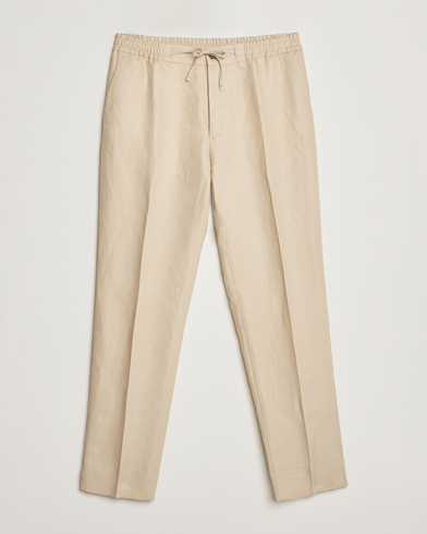 Men | Summer | J.Lindeberg | Baron Tencel/Linen Trousers Safari Beige