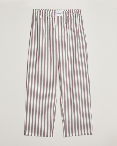 Men | Pyjamas | Calvin Klein | Cotton Striped Pyjama Pants White/Grey