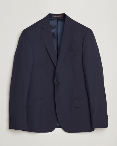 Men | Suits | Oscar Jacobson | Edmund Wool Blazer Blue