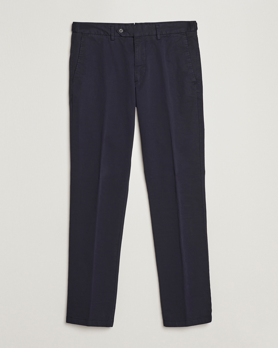 Oscar Jacobson Danwick Cotton Trousers Navy – Blue
