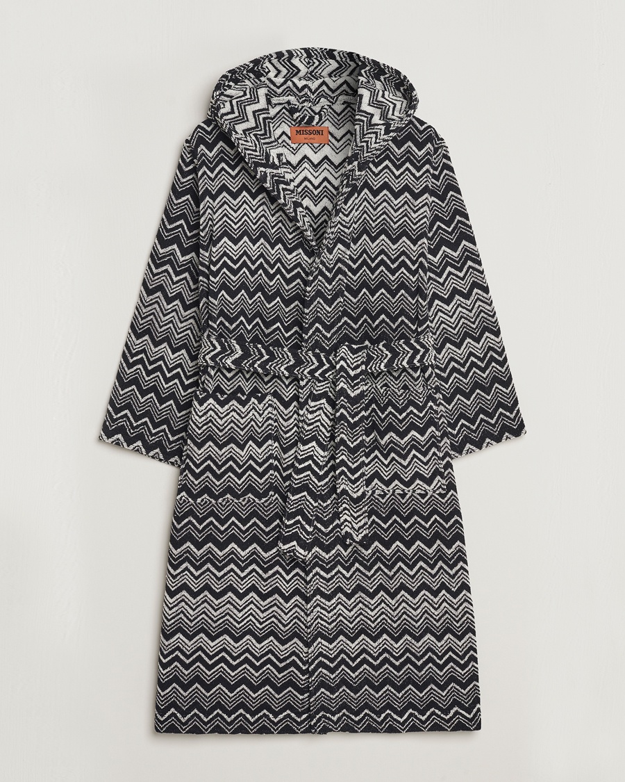 Missoni Home Keith Bathrobe Grey/Black – Black