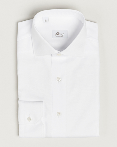Men |  | Brioni | Slim Fit Royal Oxford Dress Shirt White