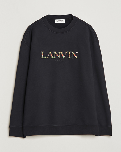 Men | Luxury Brands | Lanvin | Curb Logo Sweatshirt Black