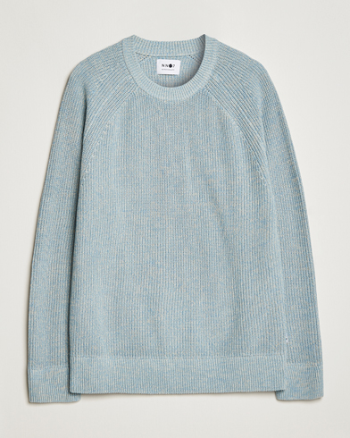 Men |  | NN07 | Jacobo Organic Cotton Knitted Sweater Ashley Blue Mel