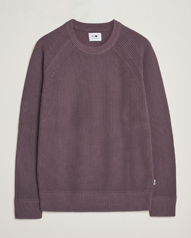 Men |  | NN07 | Jacobo Organic Cotton Knitted Sweater Purple Brown