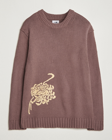 Men |  | NN07 | Jasper Knitted Cotton Sweatshirt Purple Brown