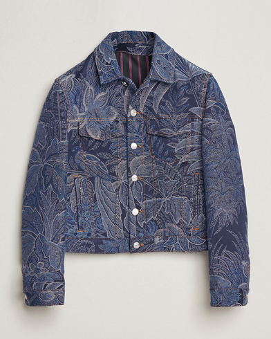 Men | Contemporary jackets | Etro | Jacquard Denim Jacket Azzurro